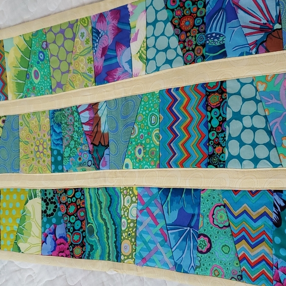 Handmade Reversable  Patchwork Table Runner - Picture 2 of 5